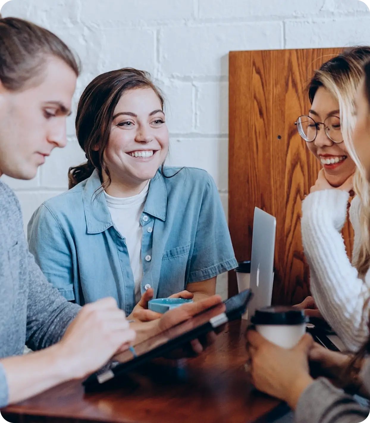 Visitors in the Wayo showroom